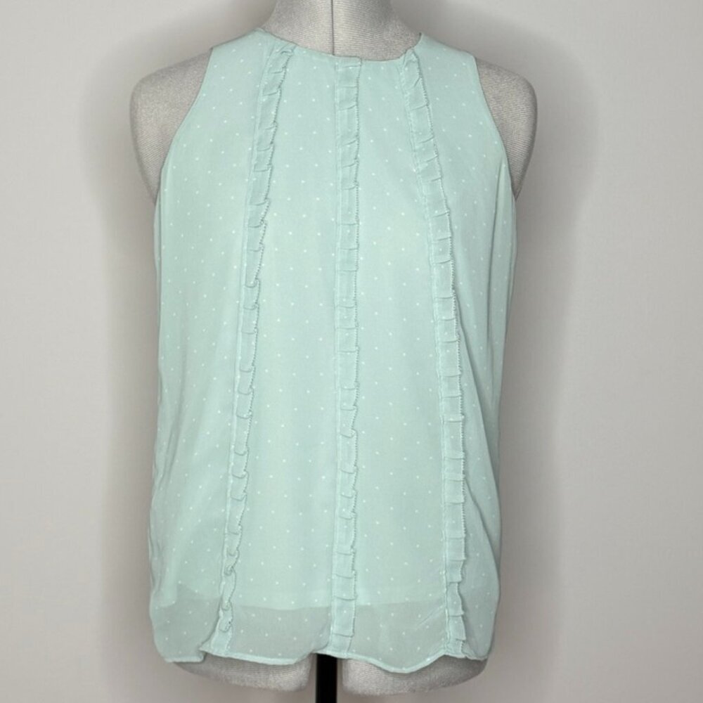 LOFT Flowy Ruffled Sleeveless Top